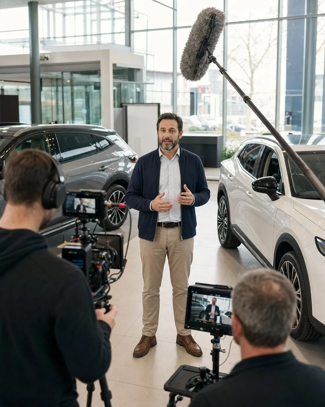 Tournage d’un spot dans une concession automobile régionale