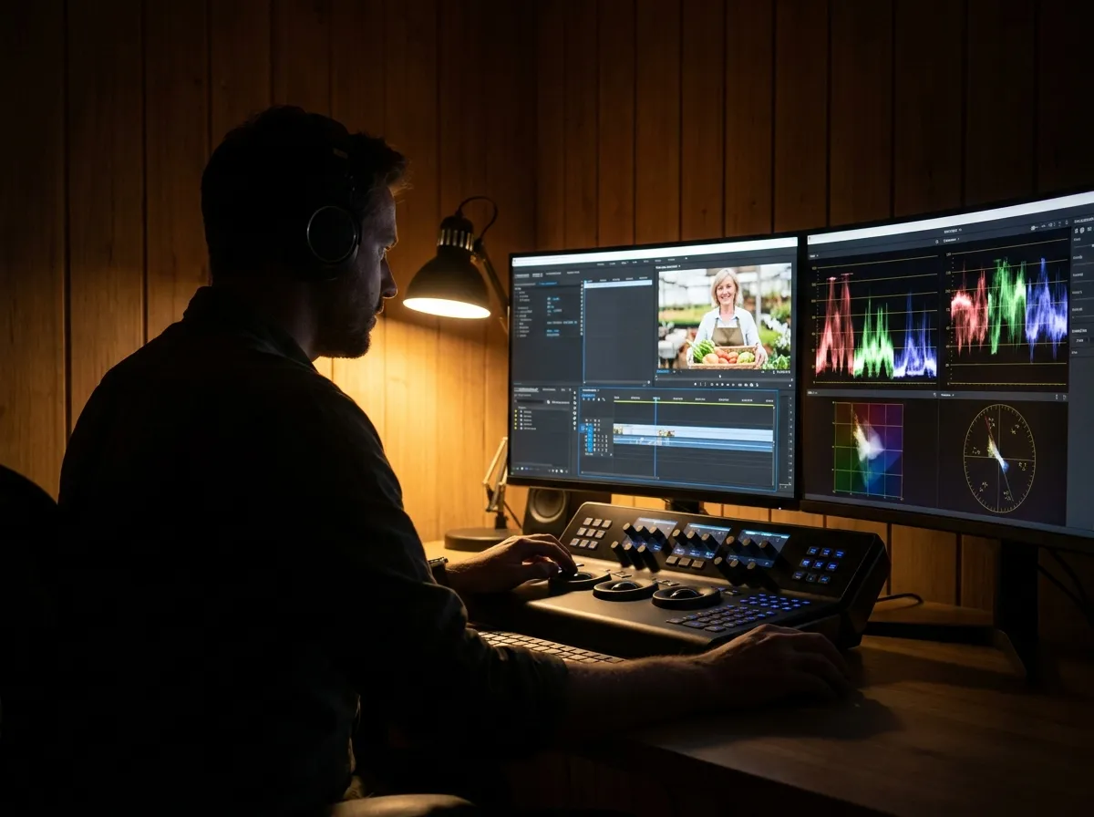Montage et habillage du spot en post-production